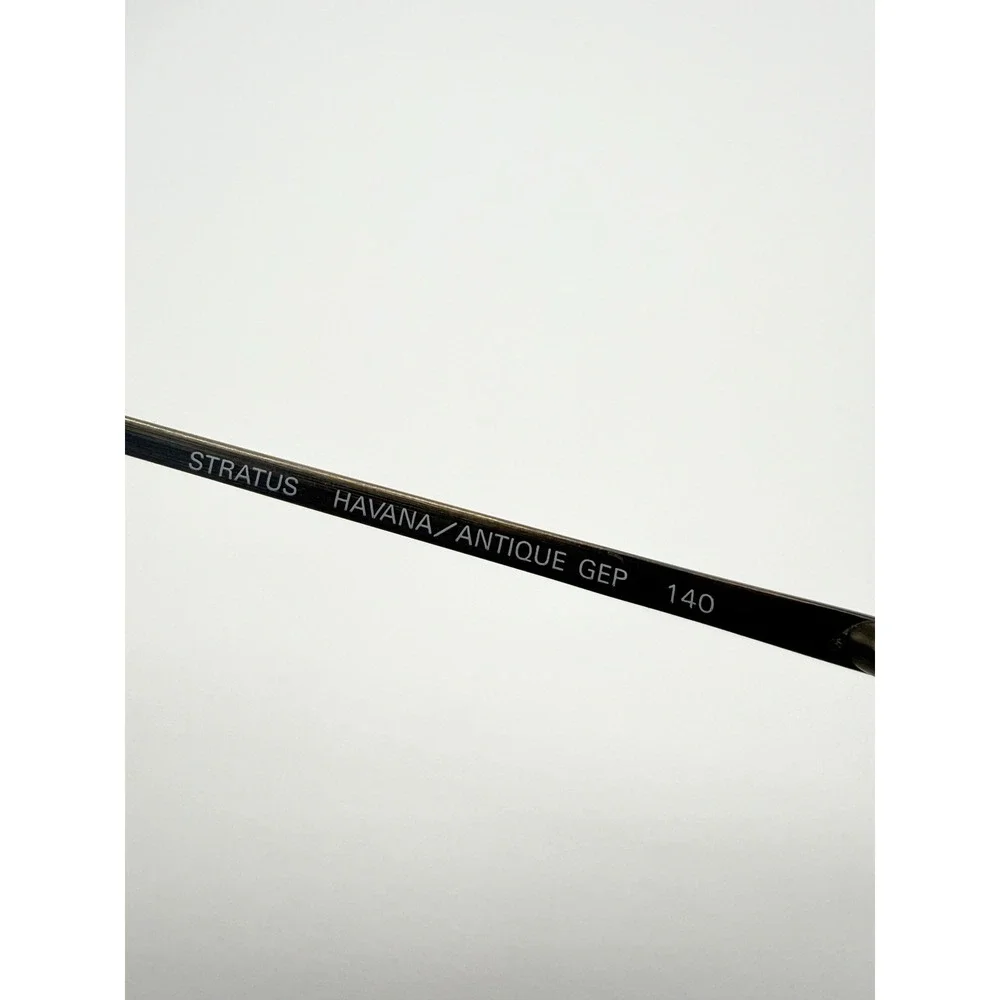 Marchon Stratus Havana/Antique Round Tortoise Eyeglasses Frames Only 51-20-140